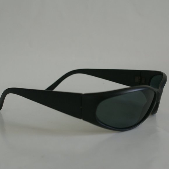NWT Vintage 90's PC Rectangle Sport Wrap Polarized Sunglasses (M.Black) - Picture 2 of 5